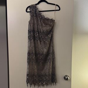 Elegant One Shoulder Lace Dress